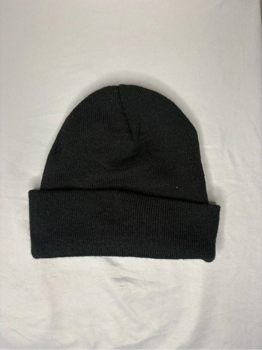 Black Knit Beanie with Front Light Head Lamp
